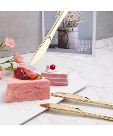 72 Pack Gold Plastic Knives - Durable & Heavy Duty Utensils for Parties, Weddings & Events - Buy Online on GoSupps.com
