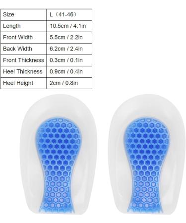 Silicone Heel Cup - Non-Slip Soft Shock Absorbing Insoles for High Heels - Comfortable Shoe Inserts (Size L 41-46 - Buy Online on GoSupps.com