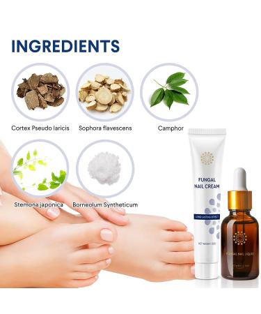 Toenail Fungus Treatment Kit - Nail Repair Cream and Liquid (15ML/20G) | Extra Strength Fungus Nail Treatment - Buy Online on GoSupps.com