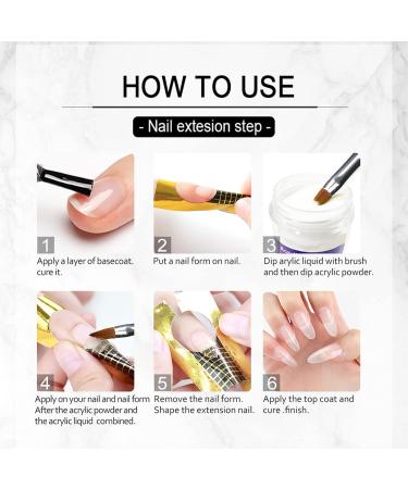 Acrylic Nail Kit for Beginners - Full Set with Acrylic Powder, Nail Extension Carving, and Brush (01) - Buy Online on GoSupps.com