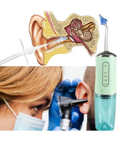 Smokitcen Electric Ear Cleaning Kit for Adults - Premium Reusable Ear Wax Removal Tool with Electrical Cleaner Spray, 3 Pressure Irrigation Tips, and 9.8in Silicone Hose (Green) - Buy Online on GoSupps.com