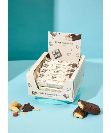 KoRo - Crunchy Peanut Protein Bar 12 x 60g - No added sugars* - Protein and crunchy - Practical snack - Buy Online on GoSupps.com