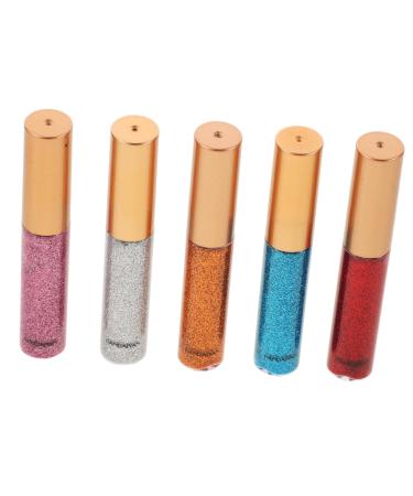 FOYTOKI 5pcs Stage Makeup Eye Shadow Sticks Glitter Eye Glitter Liquid