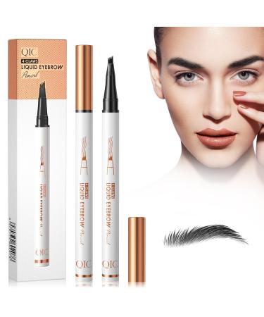 Eyebrow Pencil Waterproof Smudge-proof 3D Natural Makeup Eyebrow Pencil for Men Women Black