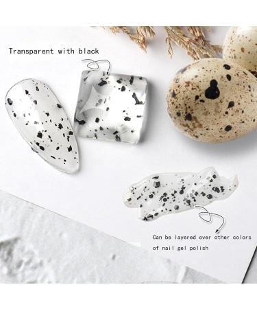 Vonrui Black Glitter Gel Nail Polish Eggshell Effect Black Gel Nail Polish Vonrui Clear UV Nail Gel Polish DIY Nail Art Design - Buy Online on GoSupps.com