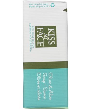 Kiss My Face Moisturizing Bar Soap - Olive & Aloe - 8 oz | Gentle for All Skin Types | Buy Internationally - Buy Online on GoSupps.com
