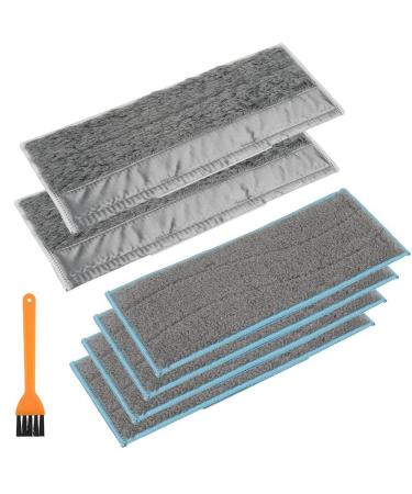 Plumflex Replacements 4Pcs Washable Wet Mopping Pads for Jet M6 and 2Pcs Dry Mopping Pads for Jet M6