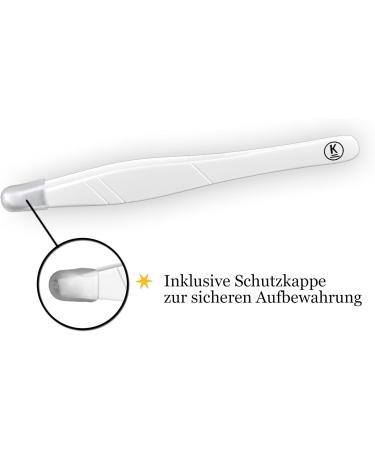 K-Pro Eyebrow Tweezer Slant - Stainless Steel and Beautiful Design (White) - Buy Online on GoSupps.com