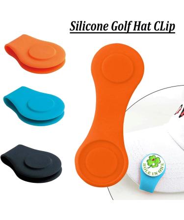 FINGER TEN Golf Ball Marker Hat Clip Magnetic Set - 6 Silicone Hat Clip (Black&Blue&Orange) - Durable & Removable - Value Pack (3, 6, 9, 12) - Attaches Easily to Hats, Caps, Belt - Silver - Buy Online on GoSupps.com
