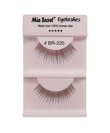 Mia Secret Mix Highlights Eye Lashes - Natural-Looking Black Strip False Eyelashes - 4 Pack BR-220
