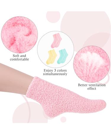 Buy 3 Pairs Aloe Moisturizing Spa Socks - Fuzzy Non-Slip Foot Care for Dry Feet & Cracked Heels | Perfect for Overnight Repair - Buy Online on GoSupps.com
