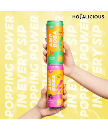 Hojalicious - AMPBOBA Energy Popping Boba Drink (Set of 4 BlackCurrant) BlackCurrant Set of 4 - Buy Online on GoSupps.com