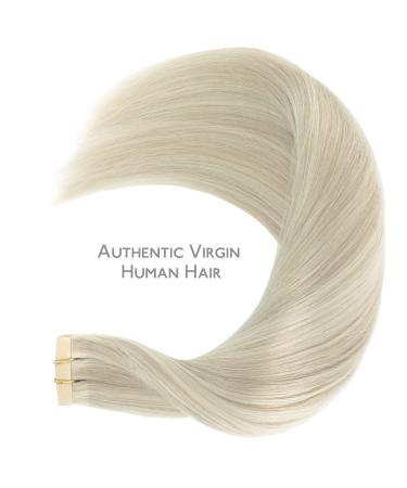 Salife Extensions Real Hair - 20PCs 50g 55cm 22 inch Ashblond & Platinblond Remy Invisible Tape Extensions - Seamless Skin Weft - Buy Online on GoSupps.com