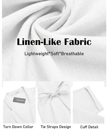 COOFANDY Men's Beach Kimono Shirt Cardigan Jacket - White, X-Large - Buy Online on GoSupps.com