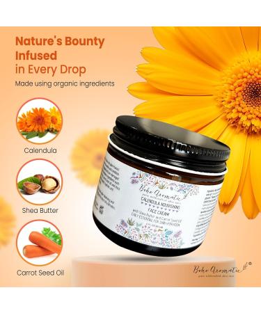 Calendula Nourishing Face Cream | Natural & Organic Hydrating Moisturizer for Dry Skin | Vegan Facial Cream | International Shipping Available - Buy Online on GoSupps.com
