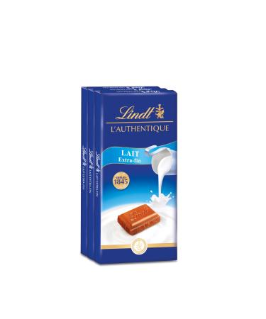 Lindt & Sprüngli Set of 3 MAÎTRE CHOCOLATIER Bars - Extra-fine Milk Chocolate, 3x100g