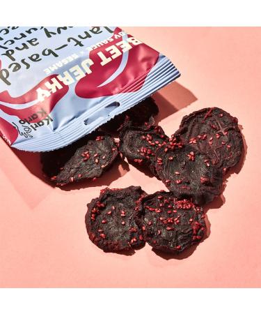 Karl Karlo Vegan Beef Jerky - Beet Jerky with Soya Sauce & Sesame | Natural Vegan Snack | Made in Europe - 4-Pack (40 Pieces) - Buy Online on GoSupps.com