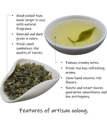 Trilliant-Fomsa Tea Th Oolong laiteux th JinXuan de haute montagne JinXuan cueilli la main feuilles de th en vrac th gongfu de Taiwan coffret cadeau 4oz notes de beurre et laiteuses Notas mantecosas y l cteas - Buy Online on GoSupps.com