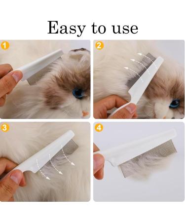 2Pcs Flea Comb Flea Comb for Dogs Cat Comb Tear Stain Removal Cat Comb for Grooming and Dehairing Face and Paws Tooth Comb Grooming Set Remove Float Hair Tear Marks Tick Removal Tool - Buy Online on GoSupps.com