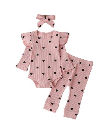 Baby Girl Clothes Outfits White Lace Ruffle Romper Top +Jeans Shorts Clothing Set 3-24 Months 18-24 Months Pink