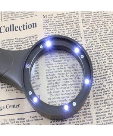 Glass Hand-held Convenient Double Lens Old Man Reading High-end Gift Gift Magnifier Six Lights with Glass Made in China - Buy Online on GoSupps.com