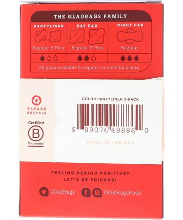 GladRags Pantyliners - Assorted 3 Count | Eco-Friendly & Reusable - Buy Online on GoSupps.com
