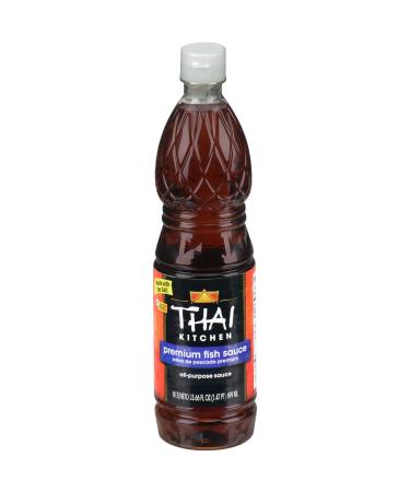Thai Kitchen Premium Fish Sauce 23.66 fl oz - One 23.66 Fluid Ounce Bottle of Fish Sauce Crafted for Dressings and Marinades for a Sweet Tangy and Spicy Flavor 23.66 Fl Oz (Pack of 1)