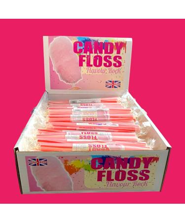 20 X Candy Floss Rock Sticks Handmade Traditional Rainbow Classic Sweets Retro Seaside Gift Wholesale Confectionery - Buy Online on GoSupps.com