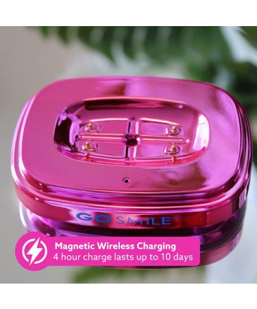 GO SMILE Sonic BLU Hands-Free Teeth Whitening Kit with Gum Massager - Cordless Charger & Toothpaste - No Sensitivity - Pink - Buy Online on GoSupps.com