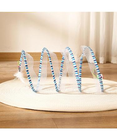 Indoor Cat Tube Toys Cat Tunnels Tube Cat Toys Portable Interactive Pet Adventure Tunnel Toy Interactive Cat Springs Toys for Cats Dogs Small Pets Rabbits Geteawily blue-green - Buy Online on GoSupps.com