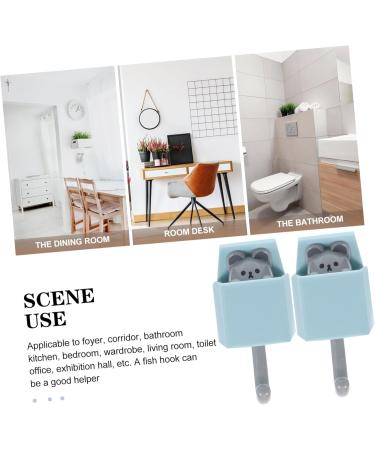 Cabilock 2pcs Punch- Coat Hook Heavy Duty Hangers for Clothes Bedroom Adhesive Hook Child Animal Key - Buy Online on GoSupps.com