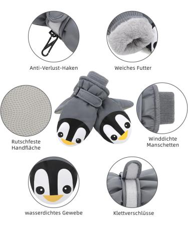Century Star Kids Winter Mittens - Pink Ski Gloves for Boys & Girls (Ages 2-4) - Waterproof Snow Gloves for Cold Weather - Buy Online on GoSupps.com