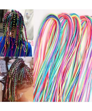 50pcs Gradient Colorful Braided Hair Rope Set - DIY Hair Styling Accessories for Women & Girls - Buy Online on GoSupps.com