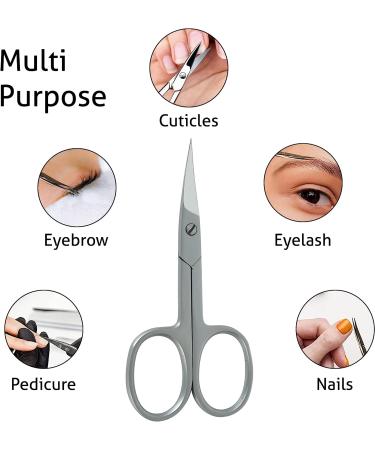 Eagerbeauty Stainless Steel Cuticle Scissors - Curved Blade Small Scissors for Nails, Eyebrows, Eyelashes, Dry Skin - Nail Trimming Tool - Buy Online on GoSupps.com