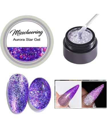 Reflective Glitter Gel Polish Gel Nail Polish Silver Holographic Sparkling Diamond Soak Off UV Gel Nail Varnish Sparkly Shiny Silver Glitter Gel Polish Long Lasting Flashing Nail Gel Manicure Kit - Buy Online on GoSupps.com
