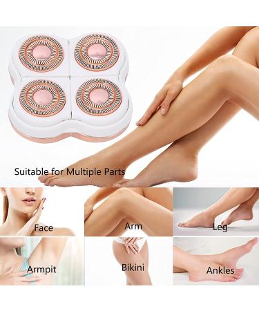 2Pcs Facial Hair Remover Replacement Heads for Finishing Touch Flawless Electric Legs Shaver - Rose Gold | Smooth Finish, Perfect Touch | With Cleaning Brush - Buy Online on GoSupps.com