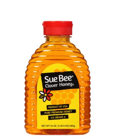 Sue Bee Pure USA Clover Honey, 24 Ounce (1.5 LB) Sue Bee Pure Premium Clover Honey From USA Beekeepers 1.5 Pound (Pack of 1)