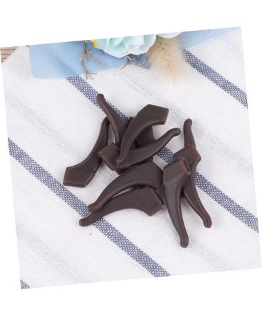 Stobok 5 Pairs Anti-Slip Glasses Holder Pads - Slipproof Sleeves & Bracket Tips for Secure Fit - Brown 3.6x1.6cm - Buy Online on GoSupps.com
