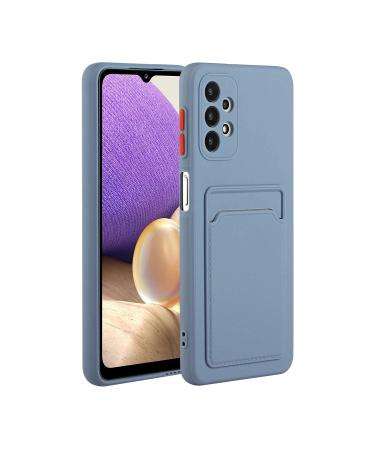 Tivenfezk Nadoli Silicone case for Samsung Galaxy A73 5G Ultra thin shockproof scratch -resistant Wallet soft TPU protective cover Mobile phone case with credit card holder Samsung Galaxy A73 5g gray