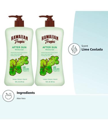 Hawaiian Tropic Lime Coolada Body Lotion & Daily Moisturizer After Sun 16 Fl Oz (Pack of 2) - Buy Online on GoSupps.com