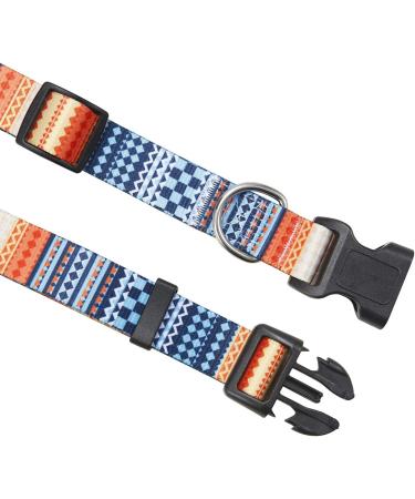Mihqy Bohemian Dog Collar - Adjustable Soft & Comfortable for Small Medium & Large Dogs - Floral & Geometric Design (Orange XS: 20-30 cm Neck) - Buy Online on GoSupps.com