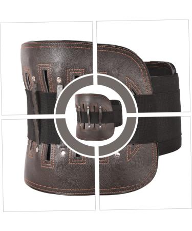 FRCOLOR Spine Massage Stool & Lumbar Support Brace - Back Support for Men & Women - Leather Bracers & Straps - Ideal for Low Back Relief (118x25x2cm Brown - Buy Online on GoSupps.com