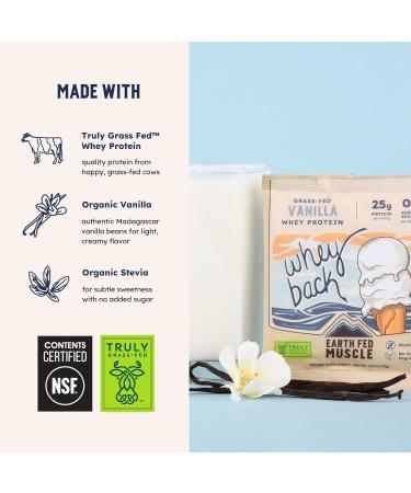Earth Fed Muscle Whey Back Irish Grass Fed Whey Protein Isolate - NSF-Certified. No Artificial Ingredients Soy Free Gluten Free Non-GMO and Hormone Free (1 Serving Vanilla) - Buy Online on GoSupps.com