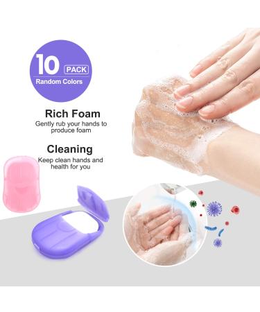 Portable Travel Soap Paper Sheets - 200 Scented Disposable Hand Washing Sheets - Outdoor Bathing Soap Flakes - 10 Boxes - Buy Online on GoSupps.com
