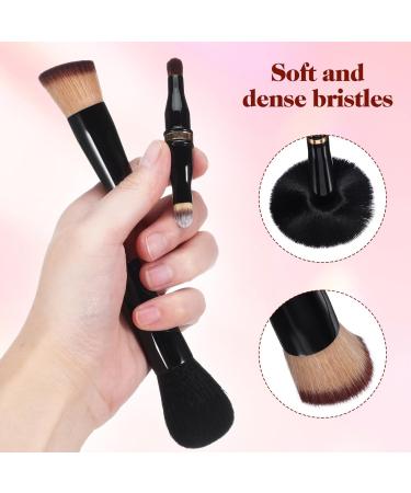 PATKAW 4 in 1 Makeup Brush Set Travel Double Ended Foundation Powder Makeup Brush Eyeshadow Face Concealer Brush for Blending Liquid Sunscreen Blush or Powder Cosmetics - Buy Online on GoSupps.com
