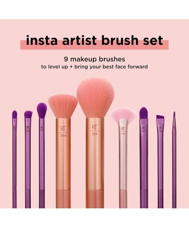 Real Techniques Insta Artist Brush Kit Face Cheek & Eye Brush Set Makeup Brush Kit For Foundation Blush Bronzer Concealer & Eyeshadow Professional Quality Makeup Tools 9 Piece Set - Buy Online on GoSupps.com