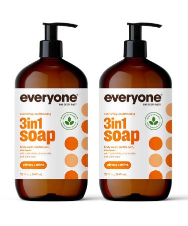 Everyone 3-in-1 Soap Body Wash Bubble Bath Shampoo 32 Ounce (Pack of 2) Unscented & 3-in-1 Soap Body Wash Bubble Bath Shampoo 32 Ounce (Pack of 2) Citrus and Mint - Buy Online on GoSupps.com
