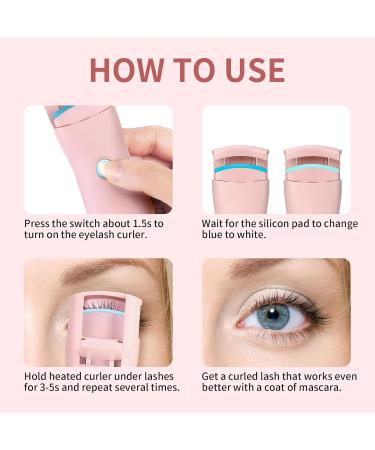Mlen Diary Heated Eyelash Curler Electric Eyelash Curler Stable Temperature No Harm to Lashes' Eyelash Curler 2 Heating Modes Quick Pre-Heat Eye Lashes Curler (Pink) - Buy Online on GoSupps.com