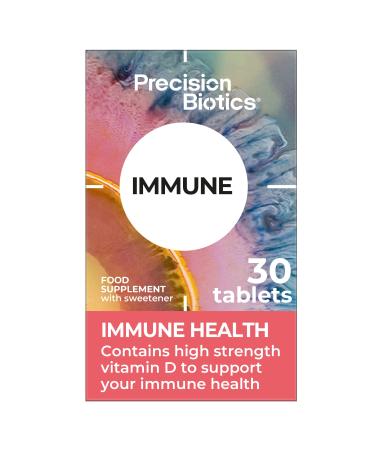 Immune by PrecisionBiotics - Unique Bifidobacterium Longum Strain with Vitamin D to Support Your Immune System - Unique PB-VIR Culture Scientifically Studied - 30 Chewable Probiotic Capsules