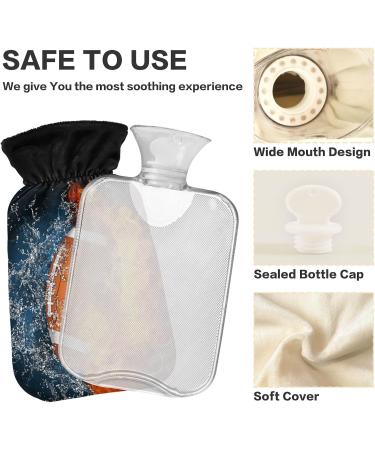 NAANLE Fire American Football Heat Bottle - 2L Transparent Hot Water Bottle for Bed Hand & Feet Warmer | Pain Relief & Heat Therapy - Buy Online on GoSupps.com